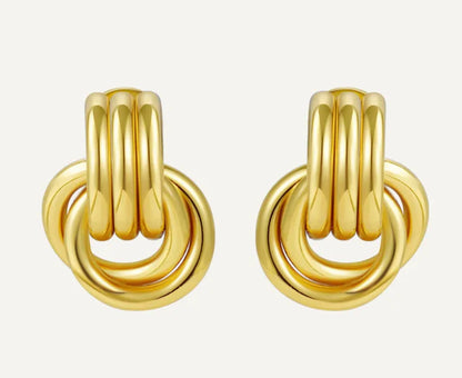 Knot Gold Earrings - Cercei Célise