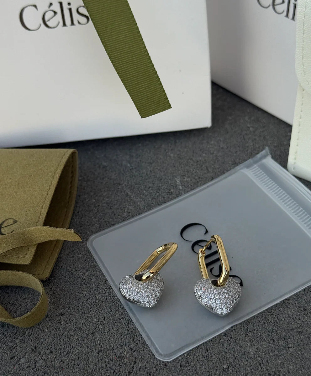 Crystal Love Earrings - Cercei Célise