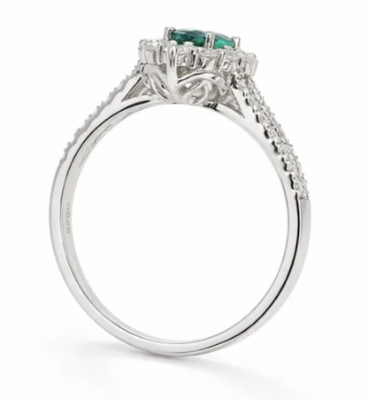 Inel de Logodna Impériale Emerald Moissanite Célise